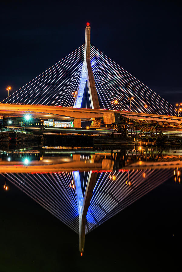 Lenny Zakiim Bridge Clear Reflection Charles River Boston MA Photograph by Toby McGuire