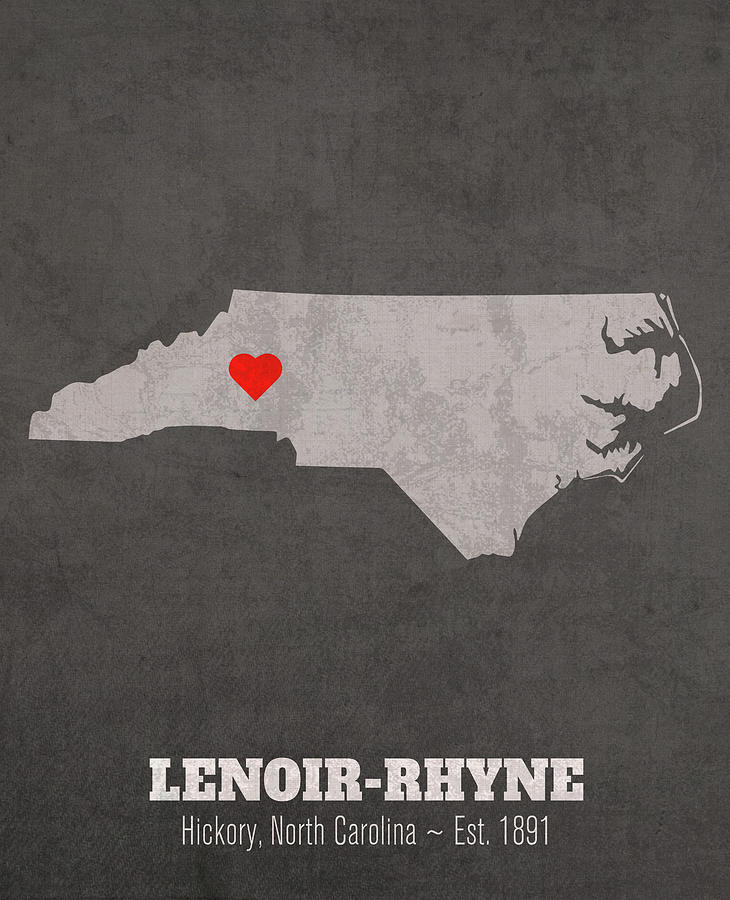 Lenoir Rhyne University Hickory North Carolina Founded Date Heart Map ...