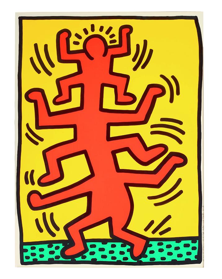 Lenox Museum Board, 1988 Painting by Keith Haring - Fine Art America