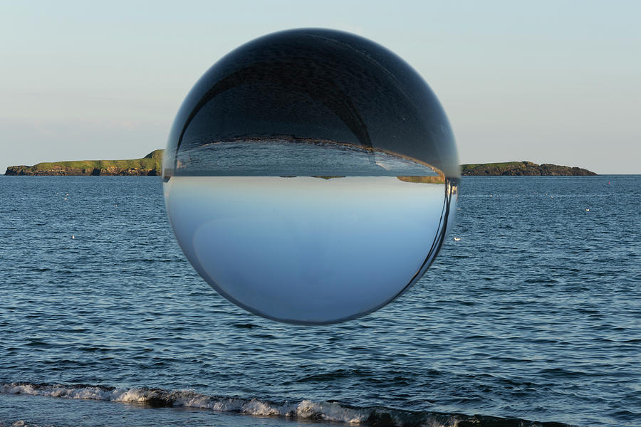 Lens ball seascape 1 Photograph by Steev Stamford