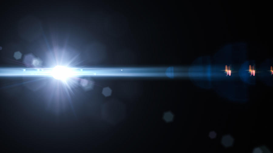 Lens Flare on Black Background Photograph by DrPixel
