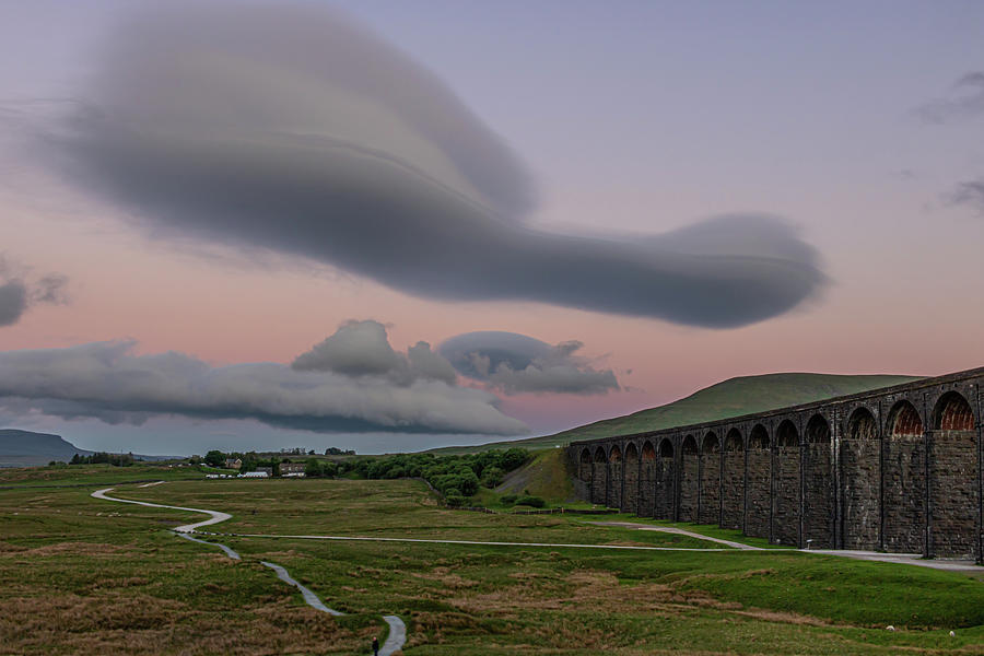 Lenticular Clouds And Ribblehead Viaduct Photograph