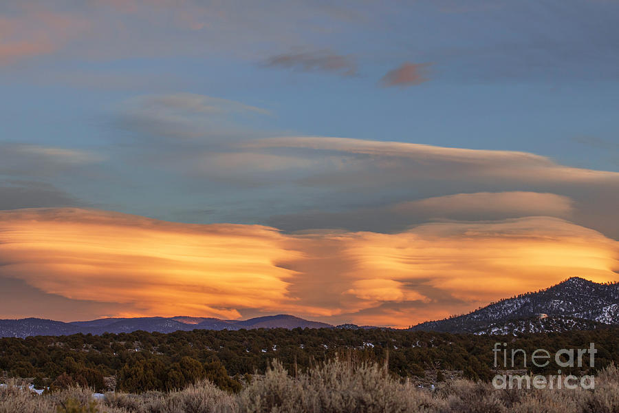 Lenticular Clouds at Sunset  Photograph by Elijah Rael