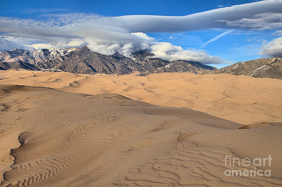 Lenticular Clouds Over Sand Ridges Photograph by Adam Jewell