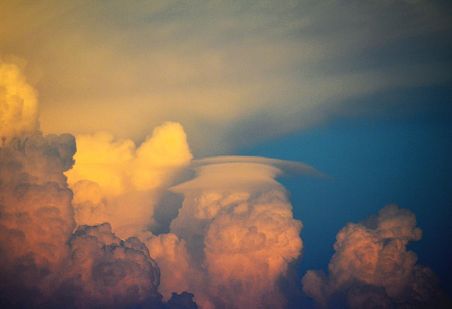 Lenticular Sunset Delight  Photograph by Ally White