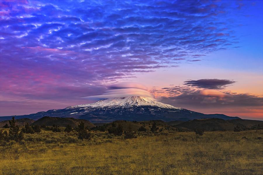 Lenticulars Over Mount Shasta Photograph by Ryan Workman Photography