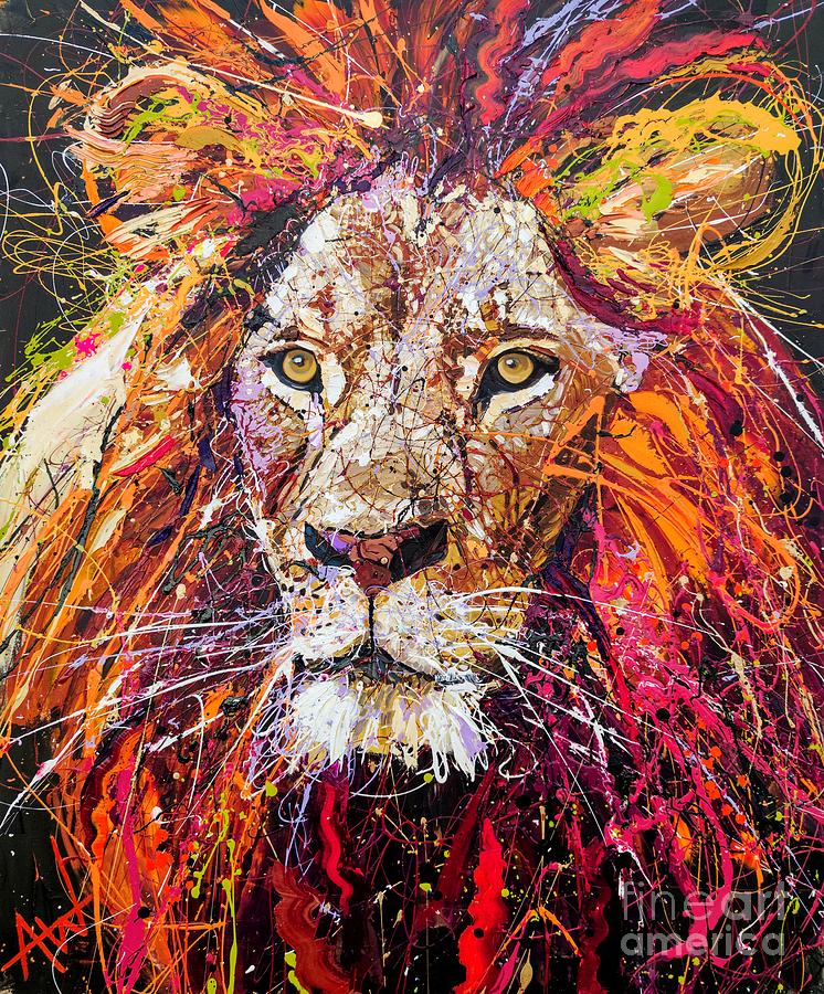 Cat Painting - Leo by Angie Wright