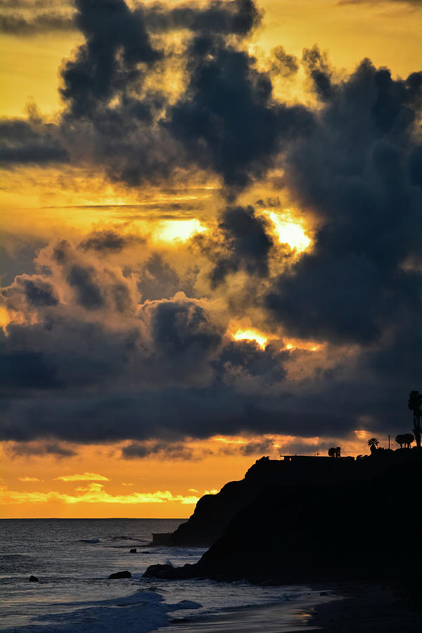 Leo Carrillo Beach Sunset Portrait Photograph by Kyle Hanson
