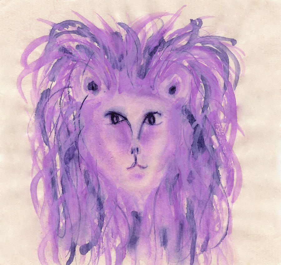 Leo Zodiac Sign Lion Symbol Painting by Anne Nordhaus-Bike