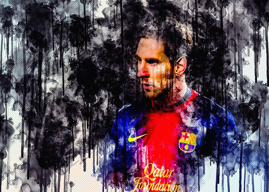 Leo Messi Football Stars Match Barcelona Lionel Messi Painting by Sissy ...