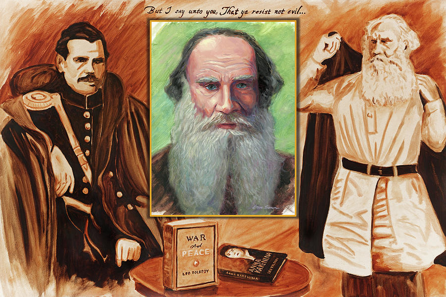 Leo Tolstoy Painting by Steve Simon