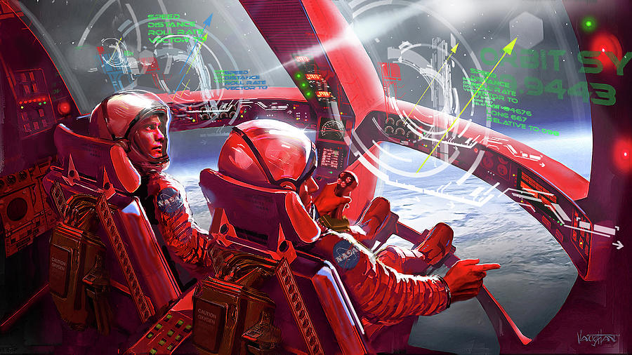 LEO - USS Ranger - control deck Digital Art by James Vaughan