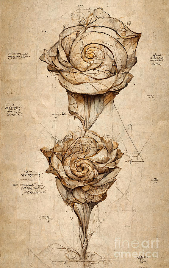 Leonardo And The Rose Digital Art