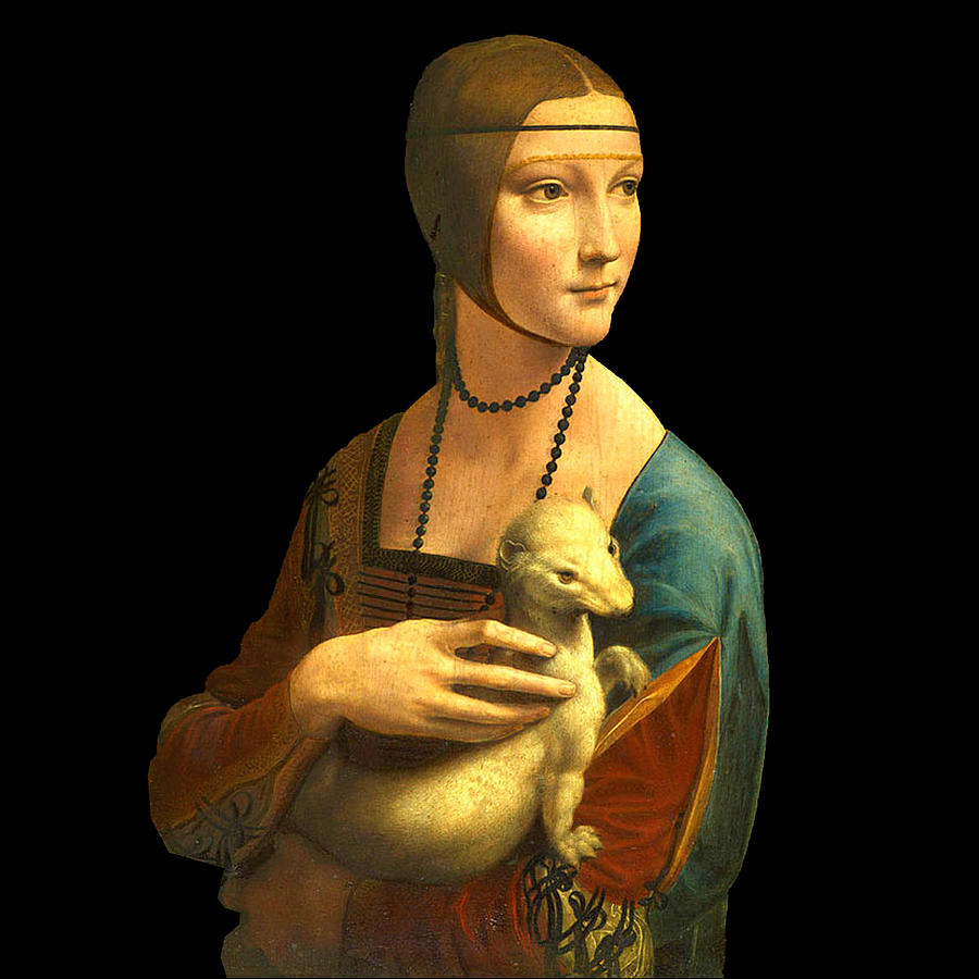  Leonardo da Vinci Lady with an Ermine Painting by Tony Rubino