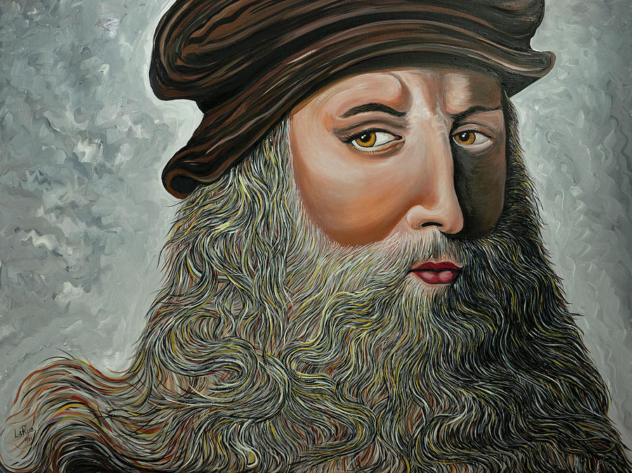 Leonardo Da Vinci Portrait Painting by Doug LaRue