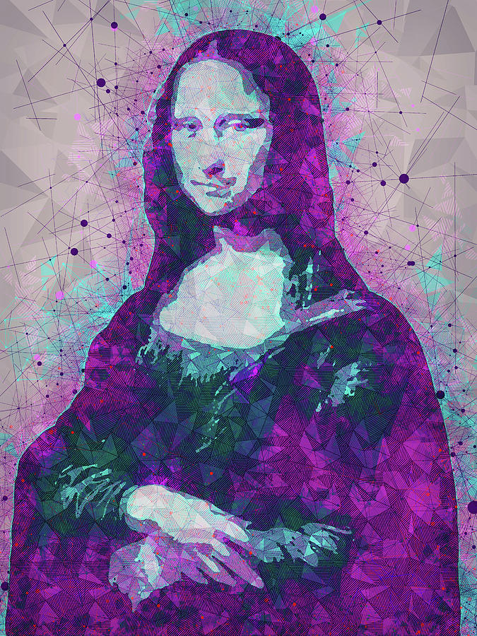 Leonardo Da Vinci Painting - Leonardo Da Vinci - Portrait of Mona Lisa - Hyper Network Remake Art Version by Leonardo Da Vinci Leonardo Da Vinci Painting - Leonardo Da Vinci - Portrait of Mona Lisa - Hyper Network Remake Art Version by Leonardo Da Vinci