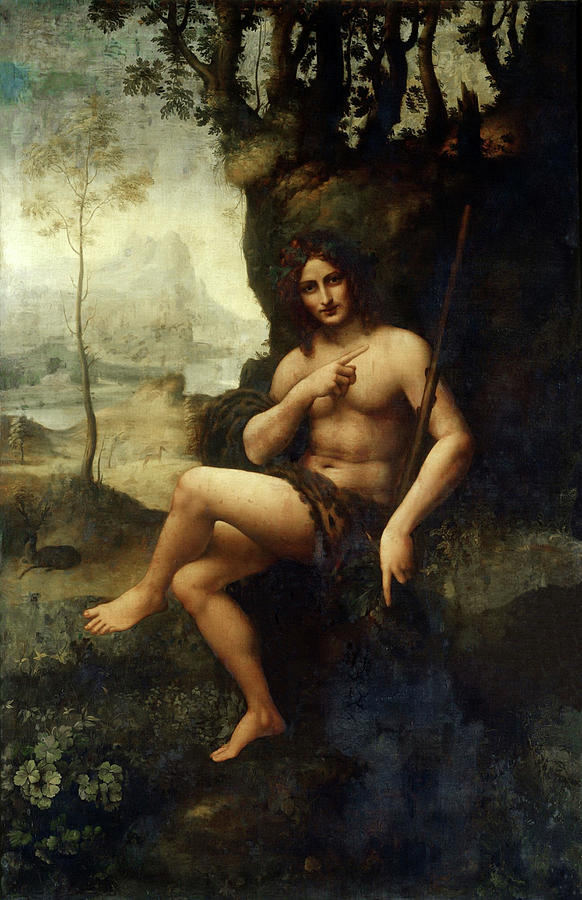 Leonardos Bacchus Painting by Leonardo da Vinci