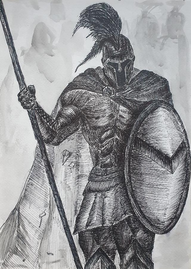 Leonidas Drawing by Georgi Bornosuzov - Fine Art America