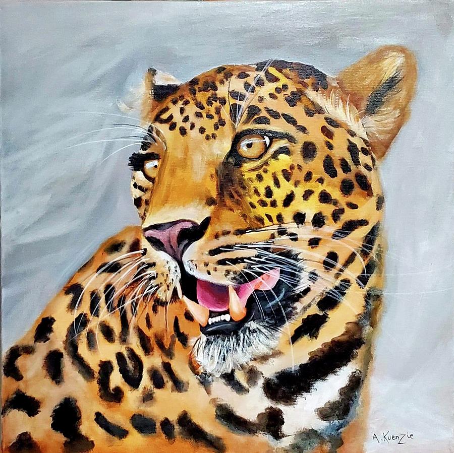 Leopard  Painting by Amy Kuenzie