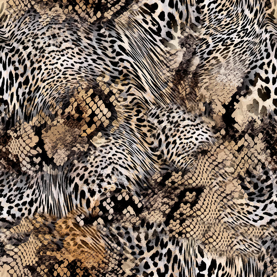 Leopard and Snake Skin Seamless Wild Style Digital Art by BestLove ...