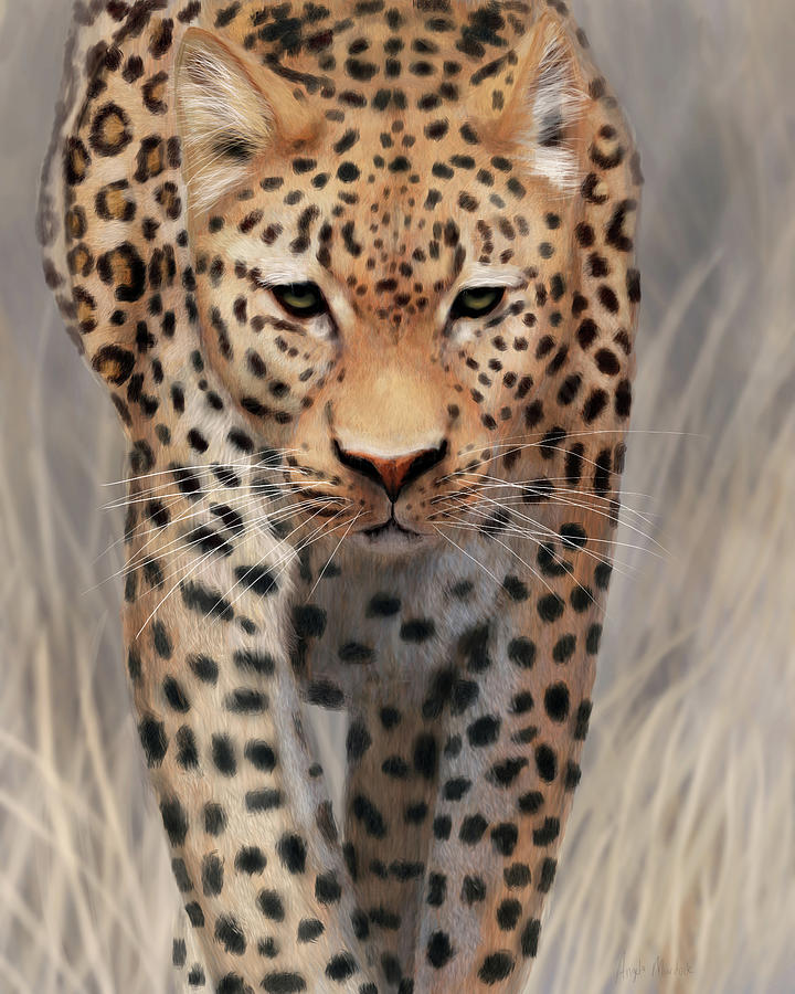 Leopard Digital Art by Angela Murdock