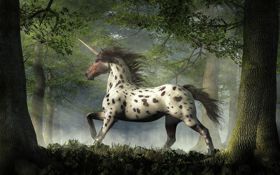 Leopard Appaloosa Unicorn Digital Art by Daniel Eskridge