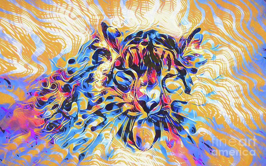 Leopard Face Abstract Artwork 2 Digital Art by Philip Preston