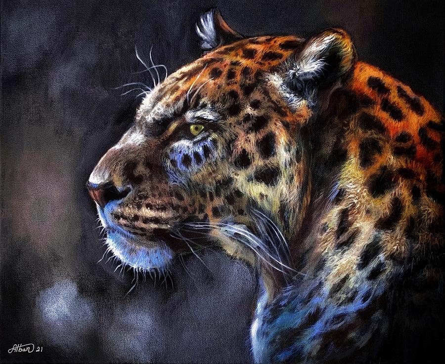 Leopard face Painting by Alban Dizdari