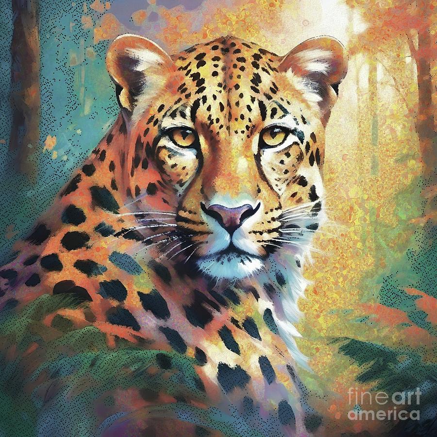 Leopard Forest Portrait - 01945 Digital Art by Philip Preston Leopard Forest Portrait - 01945 Digital Art by Philip Preston