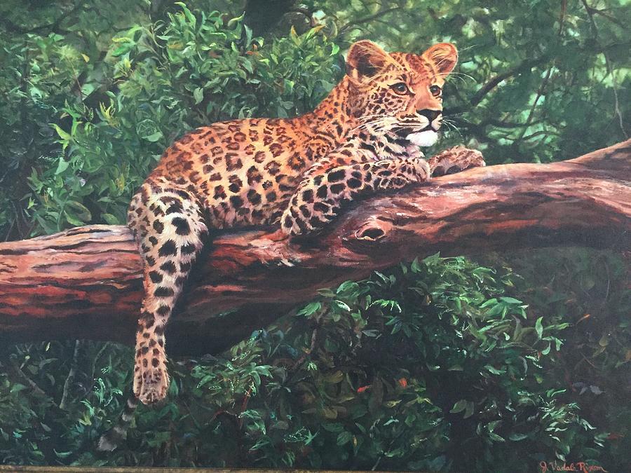 Leopard Painting by Judy Rixom