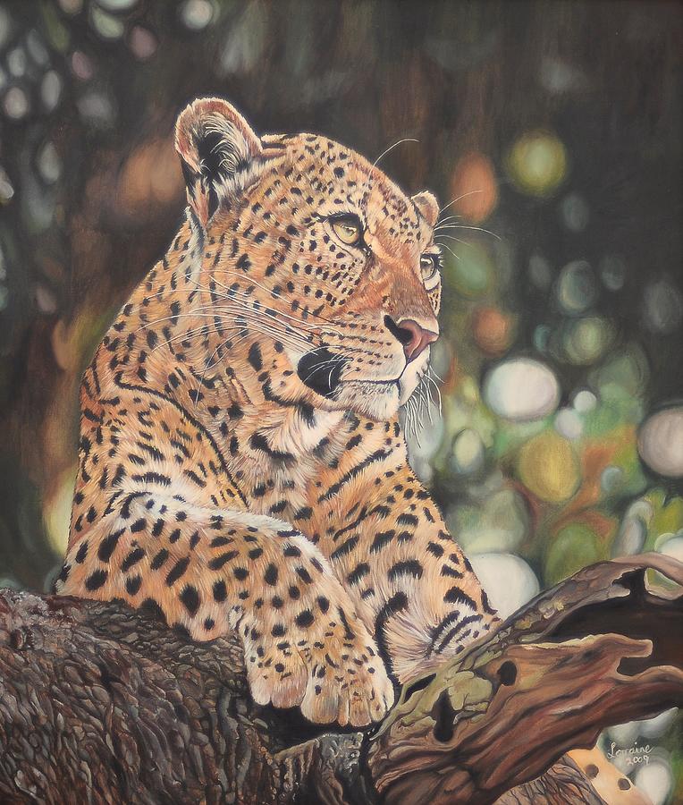 Leopard Lazy Days Painting By Lorraine Rodrigues Randall - Fine Art America