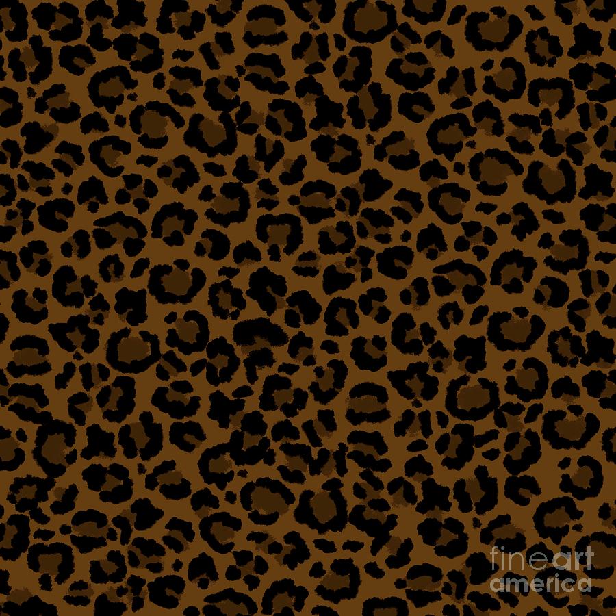 Leopard Pattern in Chocolate and Cacoa Digital Art by Colleen Cornelius
