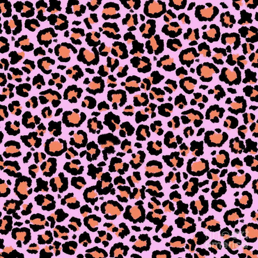 Leopard Pattern in Macaroon on Dusty Rose Digital Art by Colleen Cornelius