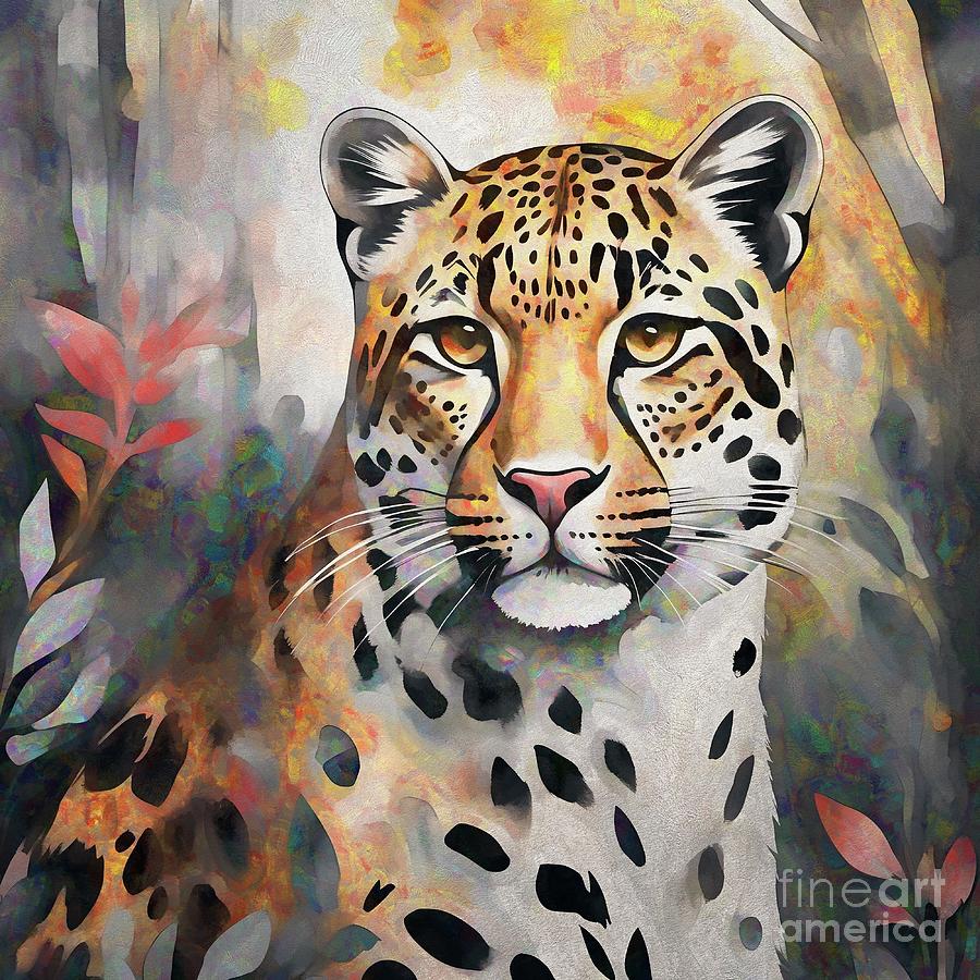 Leopard Portrait - 01896TI Digital Art by Philip Preston