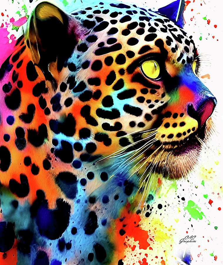 Leopard Portrait Painting by CAC Graphics - Fine Art America