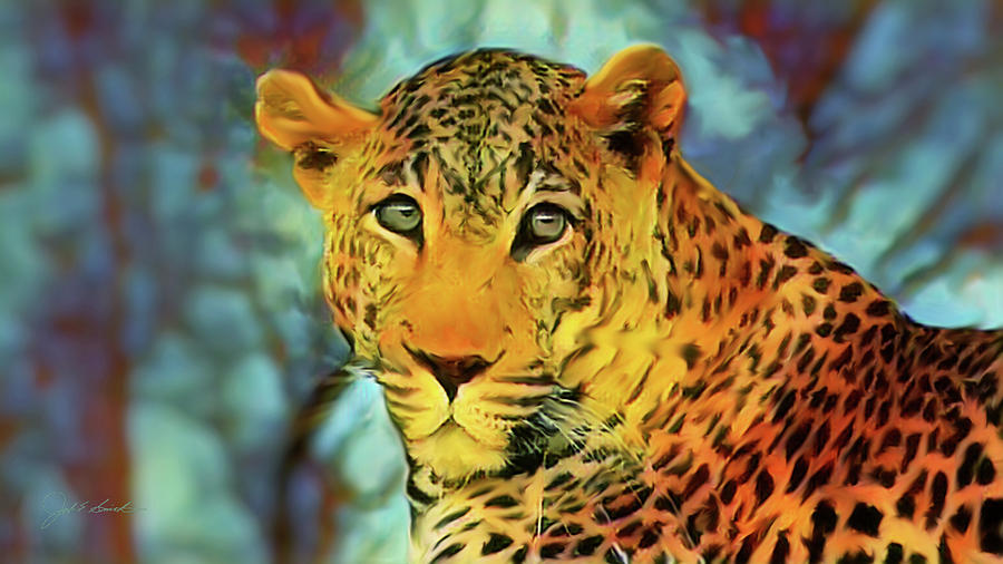 Leopard Portrait   Painting by Joel Smith