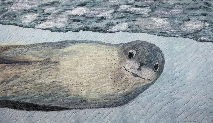 Leopard Seal Mixed Media by Patricia Gould