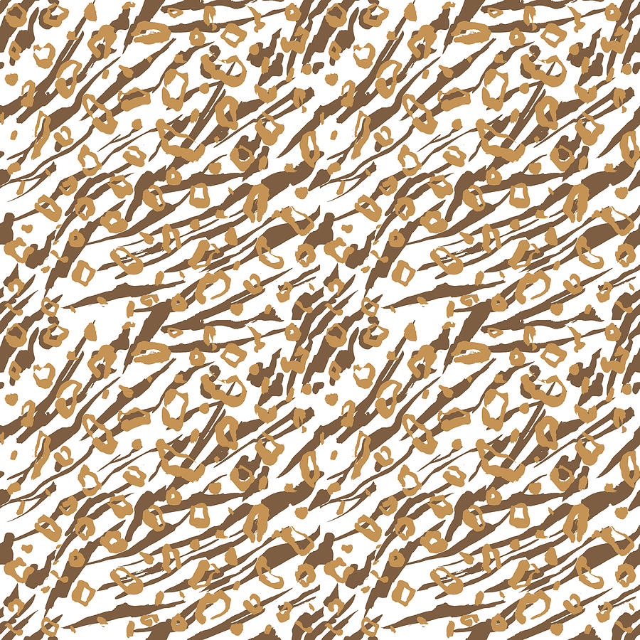 Vintage Digital Art - Leopard Seamless Pattern - 01 by Studio Grafiikka