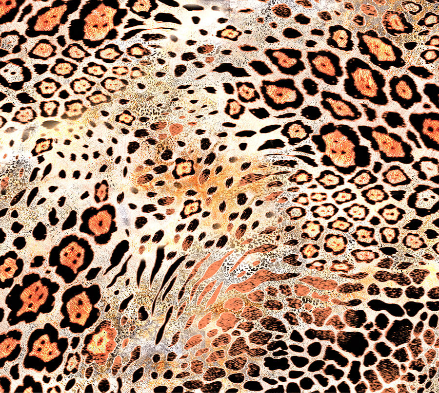 Leopard Skin Design Pattern. Textile Fabric Printing. T-shirt And Dress Wild Pattern Drawing