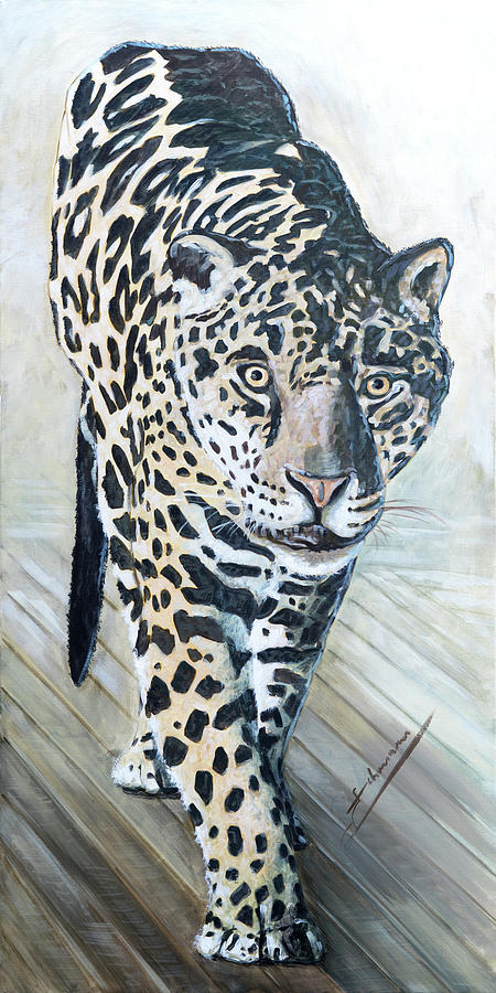 Leopard Painting by Uwe Fehrmann