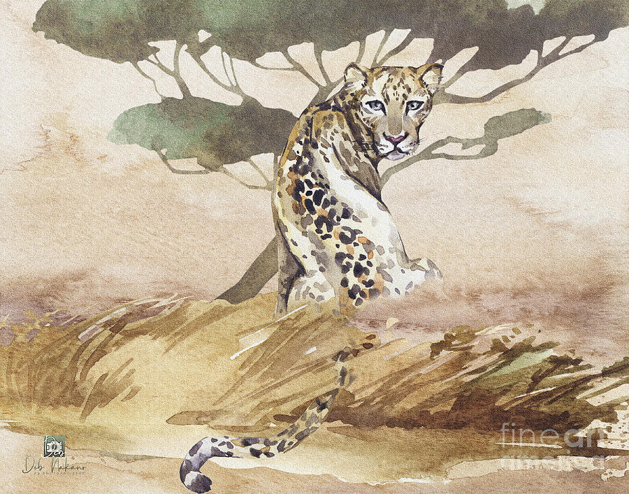 Leopard Watching You Digital Art by Deb Nakano