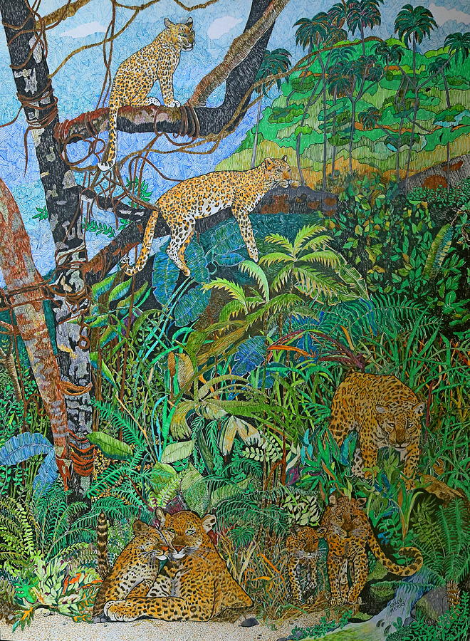 Leopards Eye View Painting by Karen Merry
