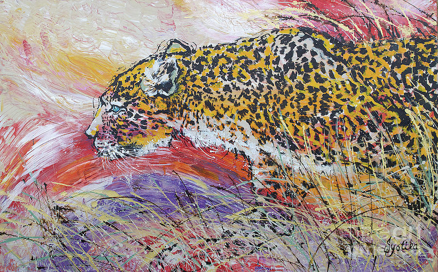 Leopards Gaze Painting by Jyotika Shroff