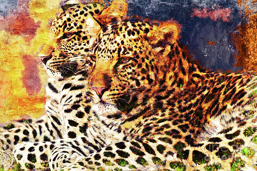 Leopards Portrait Digital Art by - Zedi -