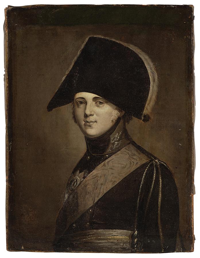 Vintage Painting - Leopold Boilly  portrait of the czar in uniform by Celestial Images