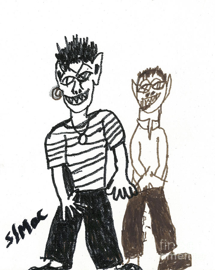Leprechauns Drawing - Leprechauns by Shane Mac Gowan Leprechauns Drawing - Leprechauns by Shane Mac Gowan