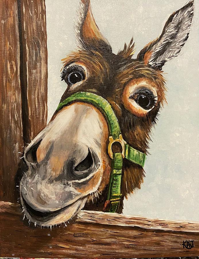 Leroy the donkey Painting by Kelly Jenson - Fine Art America