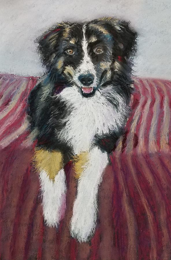 Leroy on the Bed Pastel by Nancy Beauchamp