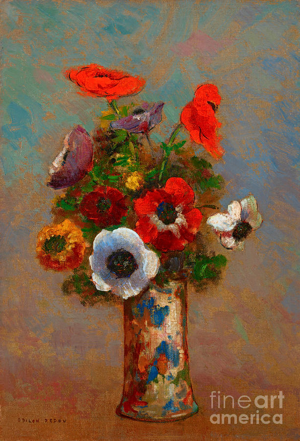 Les Anemones Painting by Peter Ogden