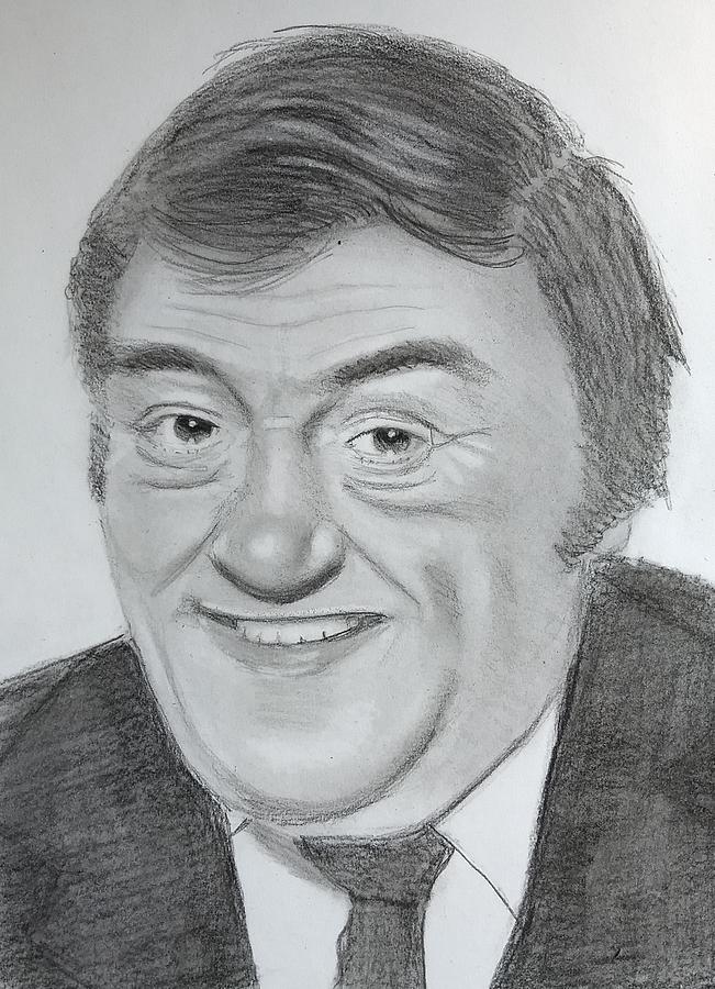 Les Dawson Drawing by Paul Blackmore